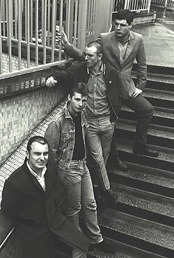 The British skinhead band The 4-Skins in 1980