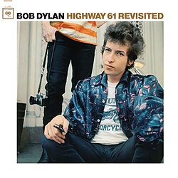 The album cover of Highway 61 Revisited, an iconic image of Dylan