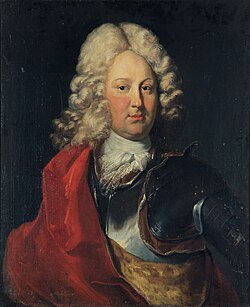 Portrait of Margrave Charles III William, founder of Karlsruhe, by Johann Rudolf Huber, 1710