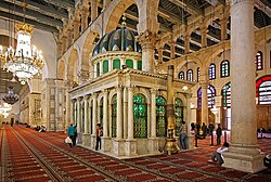 Like Al-Husain, Yahya (John the Baptist) was reportedly beheaded, and his head is considered to be buried here, in what is now the Umayyad Mosque in Damascus, Syria
