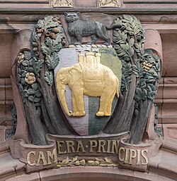 Coat of arms of Coventry above the Council House