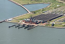 The Jersey City Terminal, a major rail and ferry connection between New Jersey and New York City.