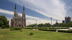 View of the Plaza Moreno and the cathedral.