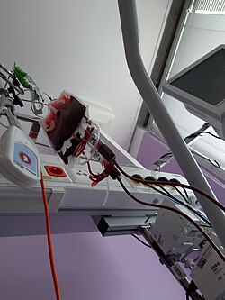 Banked blood during the blood transfusion process