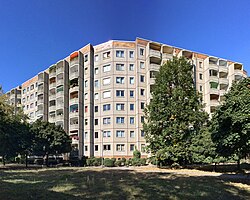 East German Plattenbau apartment blocks