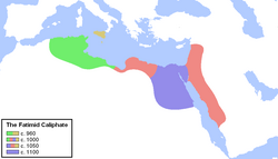 The Fatimid Caliphate at its peak, c. 1100