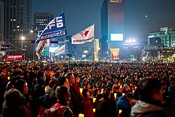 Candlelight protest against Park Geun-hye in Seoul, 7 January 2017