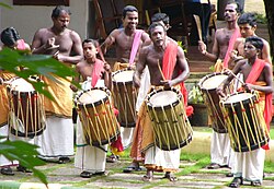 Ensemble of chenda and elathalam performers