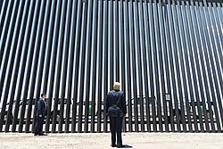 Trump pledged to finish the wall on the southern border if elected.