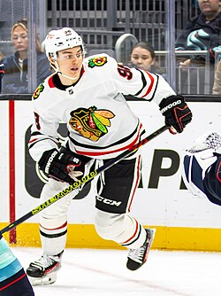 Chicago Blackhawks jersey by Fanatics. The company is the NHL jersey supplier since 2024