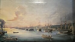 The Ottoman fleet in the Bosphorous near Ortaköy