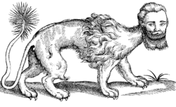 Woodcut from Edward Topsell's The Historie of Foure-footed Beastes (1607)[61][63]