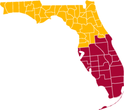 The partition of Florida as proposed by the South Miami's mayor and its city commission in 2014