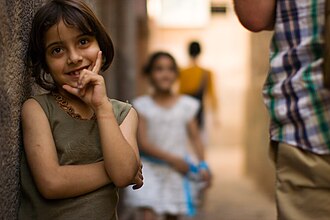 Palestinian girl in Nablus