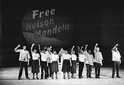 "Free Mandela" protest in East Berlin, 1986