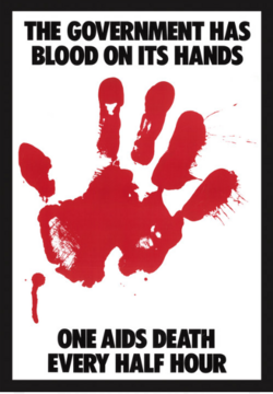 The Reagan administration was criticized both contemporaneously, as seen in this 1988 poster from ACT-UP, and retrospectively for its response to the AIDS epidemic.