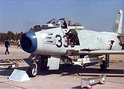 Portuguese F-86F displayed at Monte Real Air Base