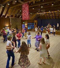 Appalachian square dancing at the John C. Campbell Folk School in Brasstown, North Carolina