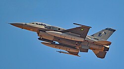 A Pakistan Air Force F-16D Falcon