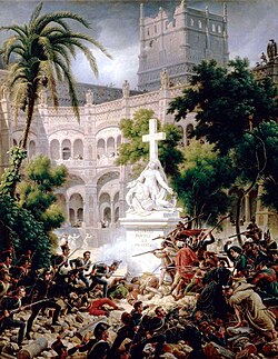 French troops assaulting the Abbey of Santa Engracia during the 1809 siege of Zaragoza