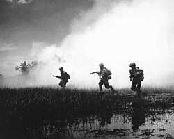 ARVN forces assault a stronghold in the Mekong Delta