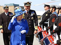 Admiral Band with Queen Elizabeth II in 2006