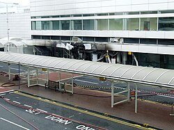 The aftermath of the 2007 Glasgow Airport attack, the first terrorist attack to take place in Scotland since the bombing of Pan Am Flight 103 over Lockerbie in 1988