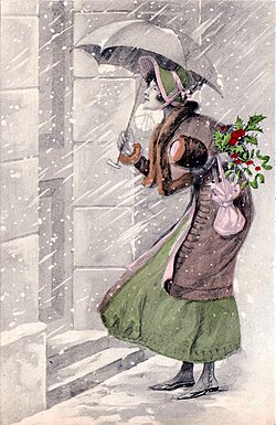 The Christmas Visit. Postcard, c. 1910