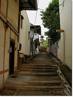 Pedestrian street not far from Fort Cépérou.