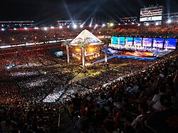 A record at the time, 78,363 fans packed Sun Life Stadium for WrestleMania XXVIII in April 2012