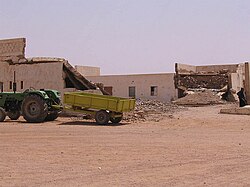 Remains of the former Spanish barracks in Tifariti after the Moroccan airstrikes in 1991