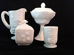 Milk glass – four pieces
