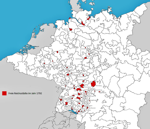 The free imperial cities in the 18th century