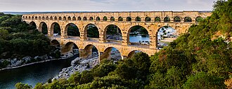 The Pont du Gard aqueduct, which crosses the river Gardon in southern France, is on UNESCO's list of World Heritage Sites.