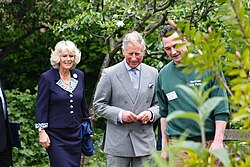 With Camilla visiting Hackney City Farm in East London, May 2009