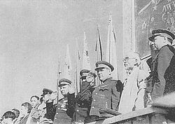 Welcome celebration for the Red Army in Pyongyang on 14 October 1945