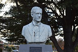 A bust of Paterson in Banjo Paterson Park, Yass, New South Wales