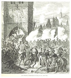 The June Uprising of 1848 in Prague injected a strong political element into Czech National Revival.