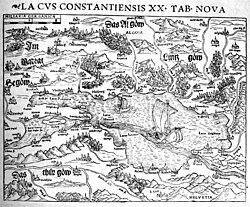 1540 map of the Lake Constance region