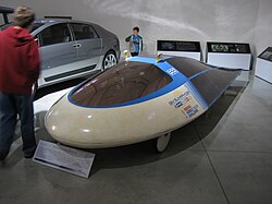 The Sunraycer vehicle manufactured by GM (General Motors), AeroVironment and Hughes Aircraft