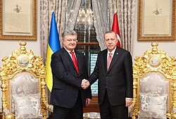 Poroshenko with Turkish President Recep Tayyip Erdoğan in Istanbul, 3 November 2018