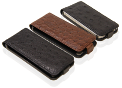 Phone cases in ostrich leather