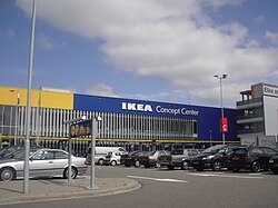 IKEA Concept Centre in Delft – the head office of Inter IKEA Systems B.V., which owns the IKEA trademark and concept