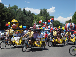 Jays Valet, Luxury Transportation & Pedicab Service in the 4th of July (Independence Day) Parade in Aspen, Colorado