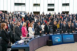Moment of silence for victims of Hamas' terrorist attack on Israel, October 2023