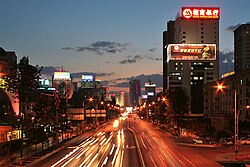 Dongfeng Road, one of Kunming's main arteries.