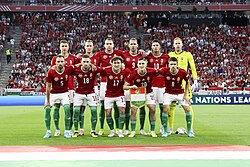 Hungary national team in 2022 against Germany in Nations League