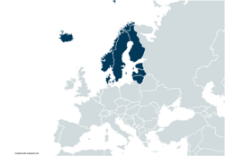 European countries entirely north of 53° N