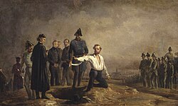 The execution of Robert Blum, an envoy of the Frankfurt National Assembly, on 9 November, at the end of the Vienna Uprising