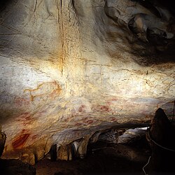 Inside of the Cave of El Castillo in Puente Viesgo, Cantabria (Spain). Dating back to 40,000 BC, El Castillo hosts the earliest figurative cave painting in Europe known to date.